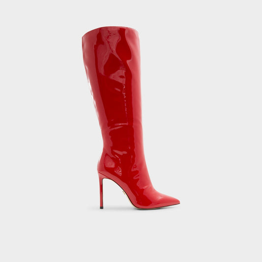 Agathea-wc Red Women's Tall Boots - Knee-high boot, Stiletto heel - Red