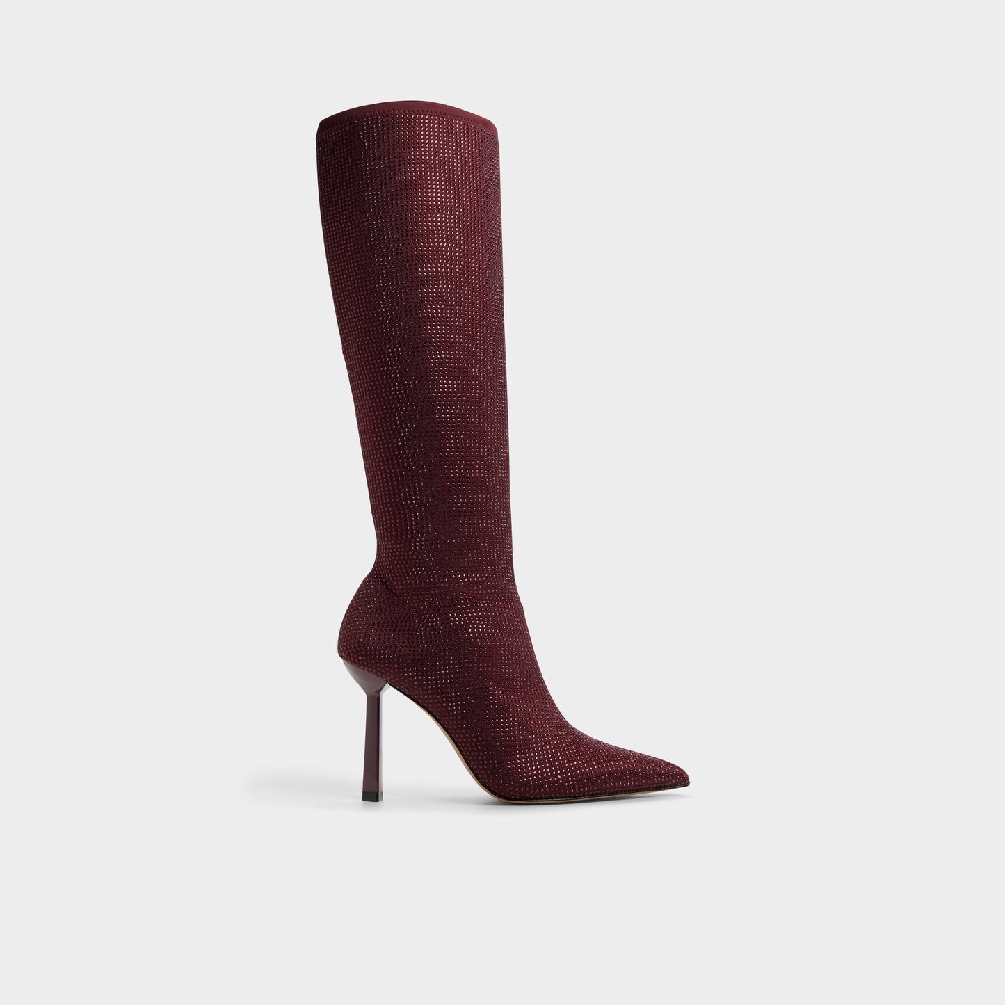 Innez in Bordo - Knee-high boot, Stiletto heel - Bordo