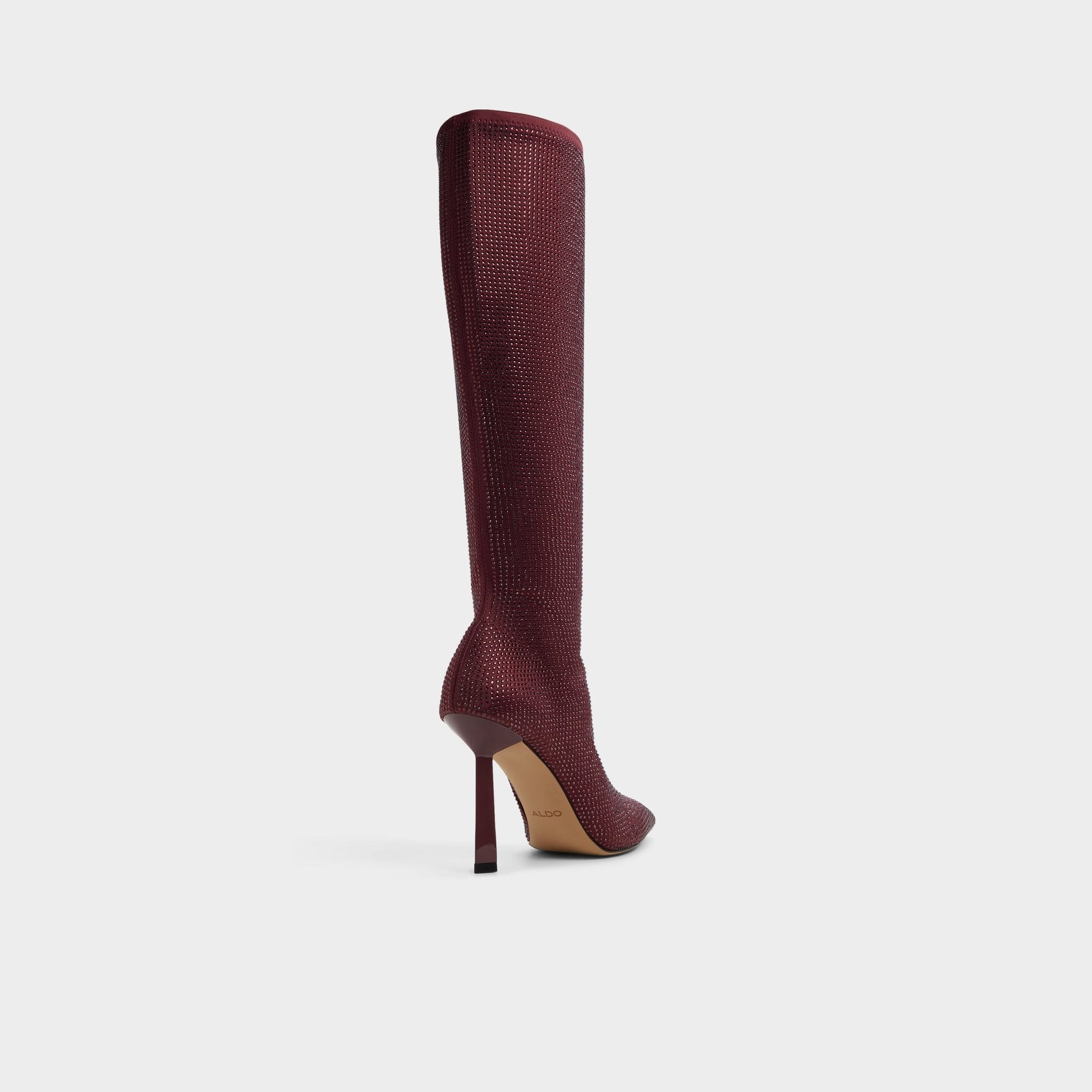 Innez in Bordo - Knee-high boot, Stiletto heel - Bordo