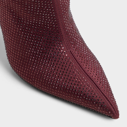 Innez in Bordo - Knee-high boot, Stiletto heel - Bordo