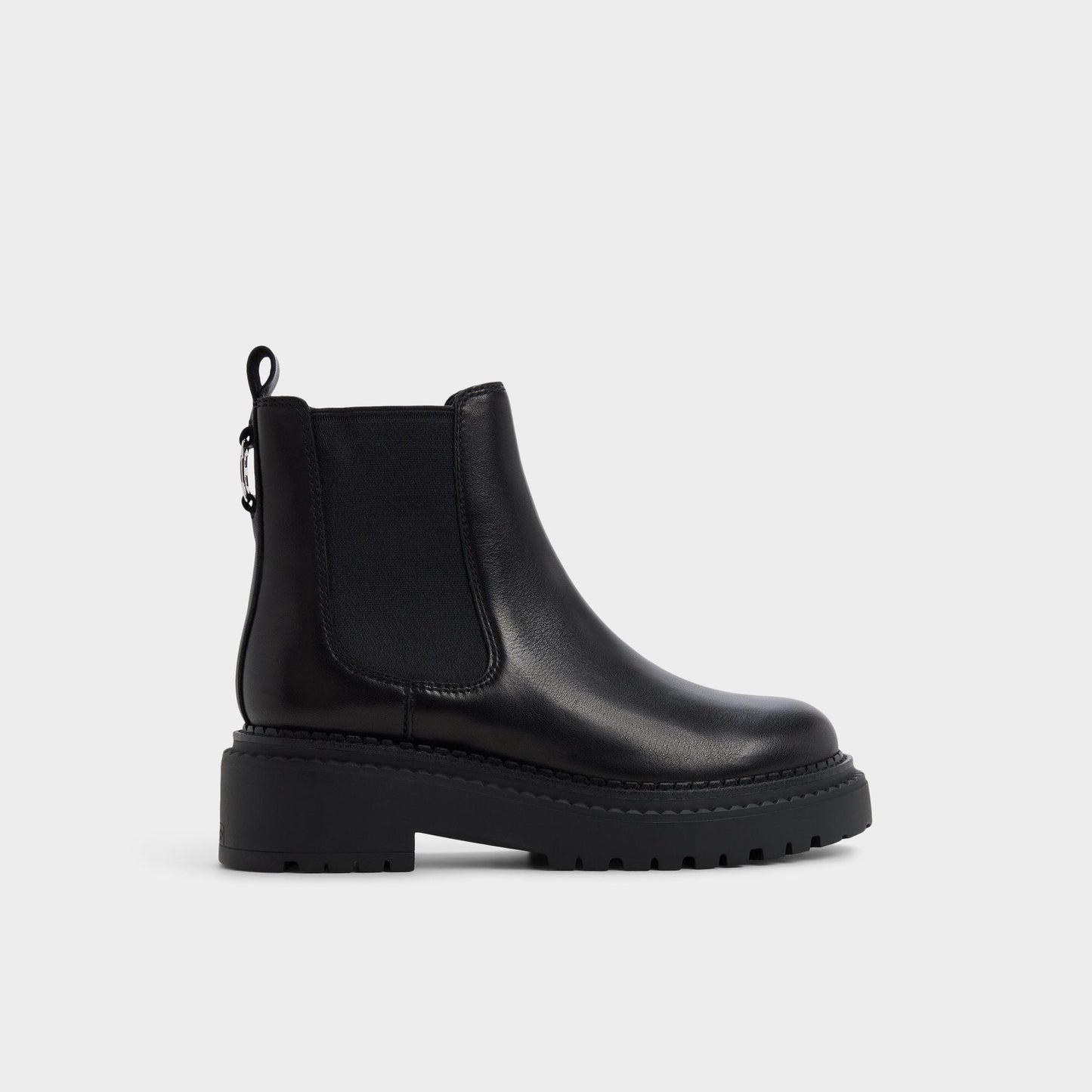 Bestina in Black - Chelsea boot, Lug sole - Black