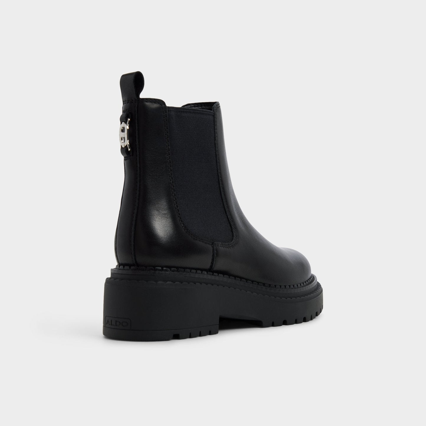 Bestina in Black - Chelsea boot, Lug sole - Black