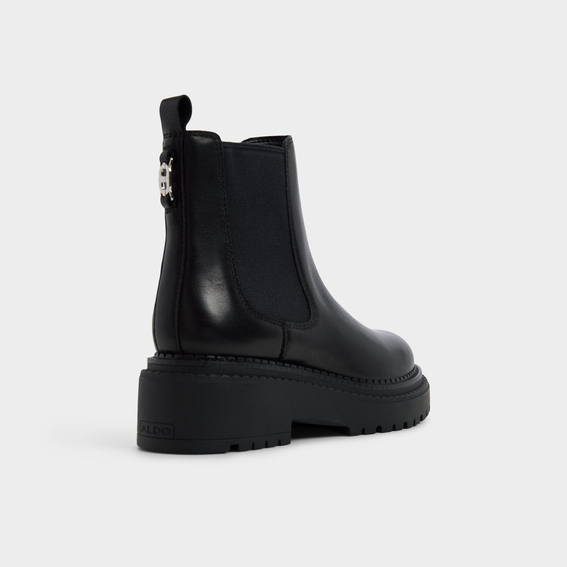 Bestina in Black - Chelsea boot, Lug sole - Black