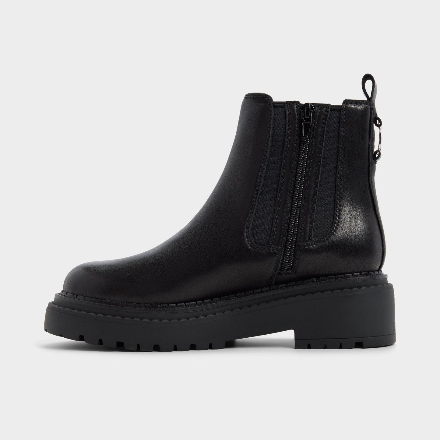 Bestina in Black - Chelsea boot, Lug sole - Black