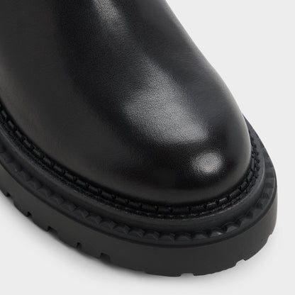 Bestina in Black - Chelsea boot, Lug sole - Black
