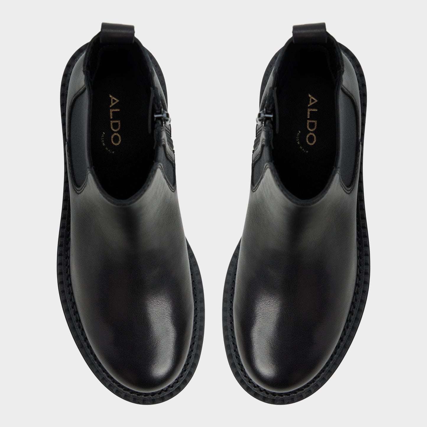 Bestina in Black - Chelsea boot, Lug sole - Black
