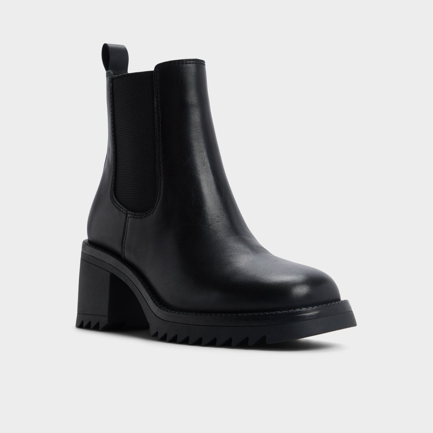 Anneliese in Black - Chelsea boot, Lug sole - Black