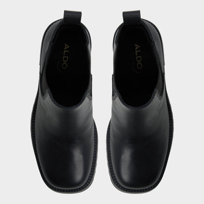 Anneliese in Black - Chelsea boot, Lug sole - Black