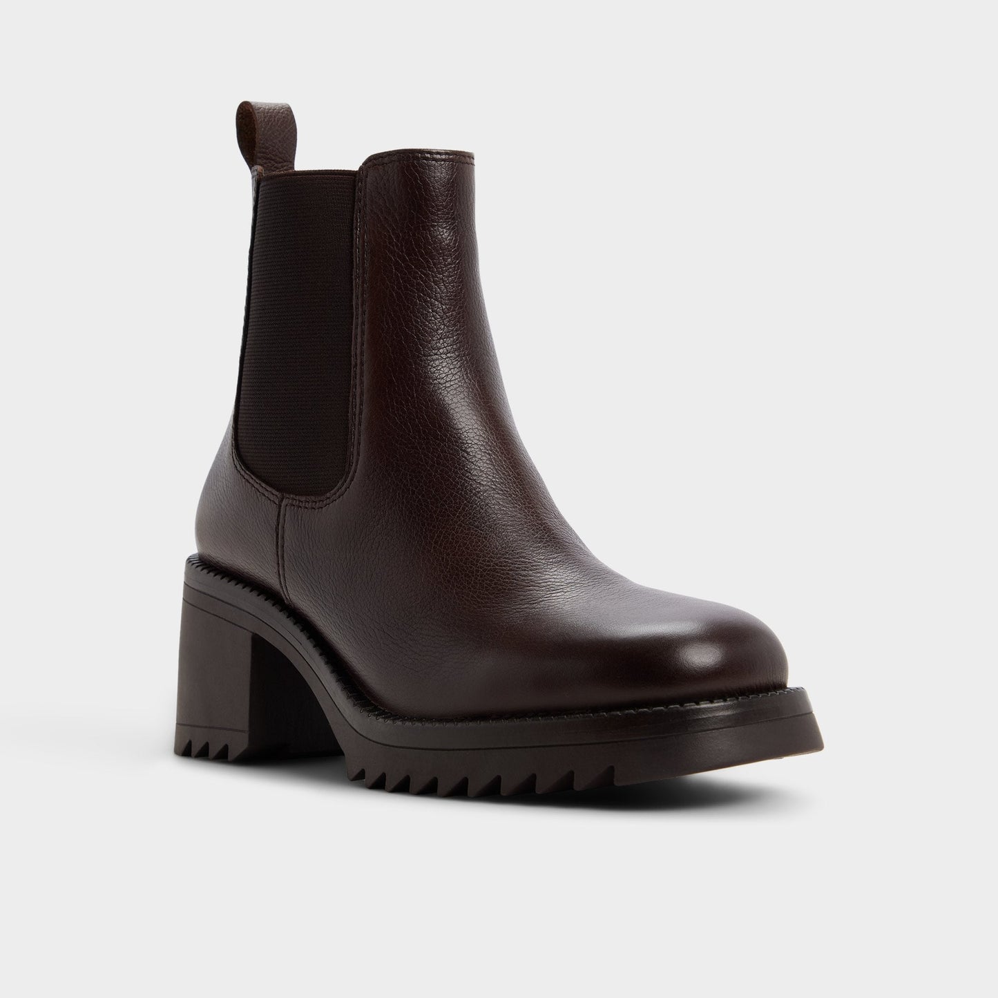 Anneliese in Medium Brown - Chelsea boot, Lug sole - Medium brown