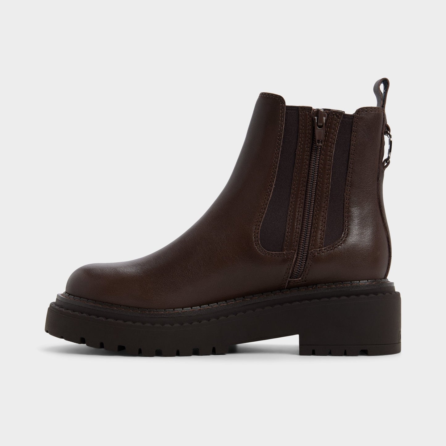 Bestina in Dark Brown - Chelsea boot, Lug sole - Dark brown