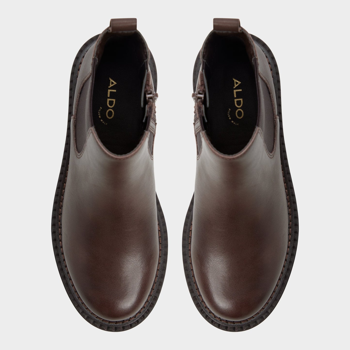 Bestina in Dark Brown - Chelsea boot, Lug sole - Dark brown