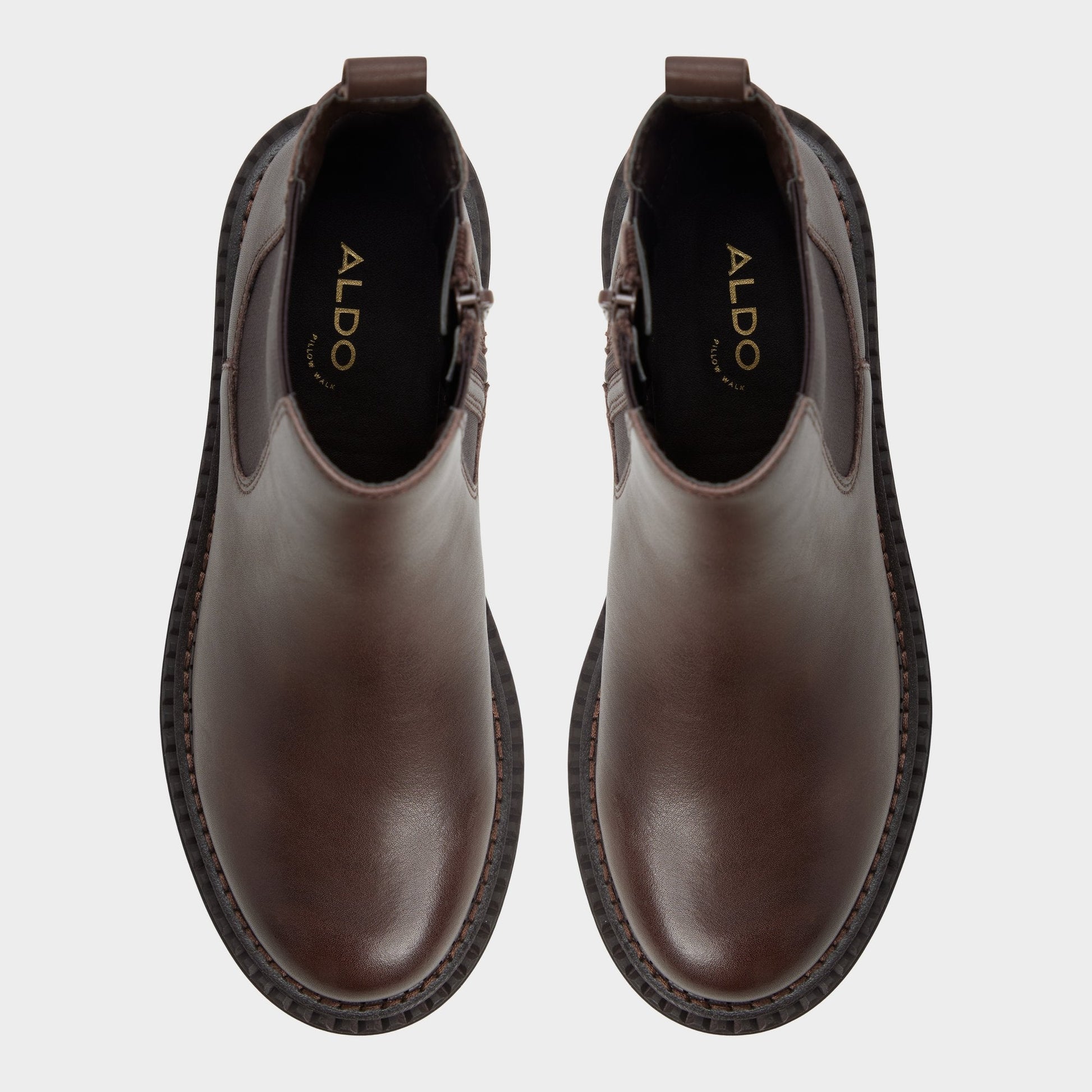 Bestina in Dark Brown - Chelsea boot, Lug sole - Dark brown