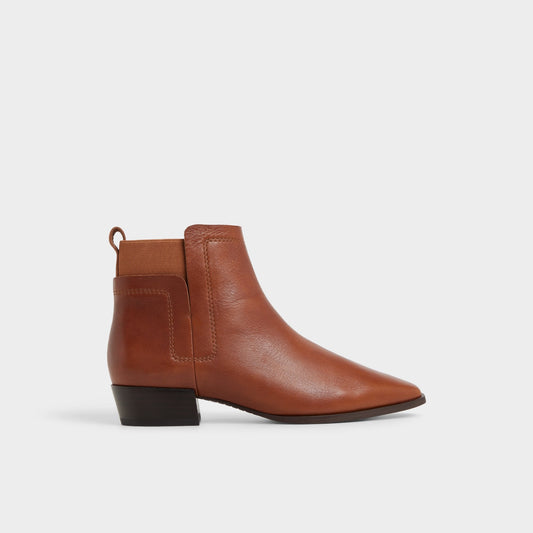 Raneldar in Medium Brown - Chelsea boot, Block heel - Medium brown