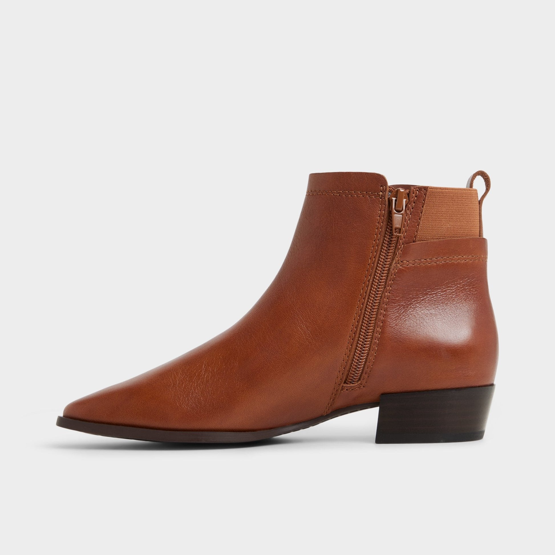 Raneldar in Medium Brown - Chelsea boot, Block heel - Medium brown