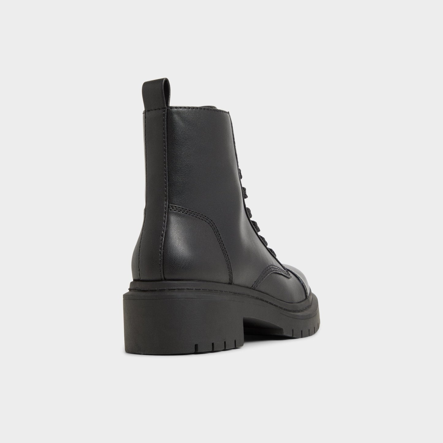 Goer Black Women's Casual boots - Combat ankle boot, Lug sole - Black