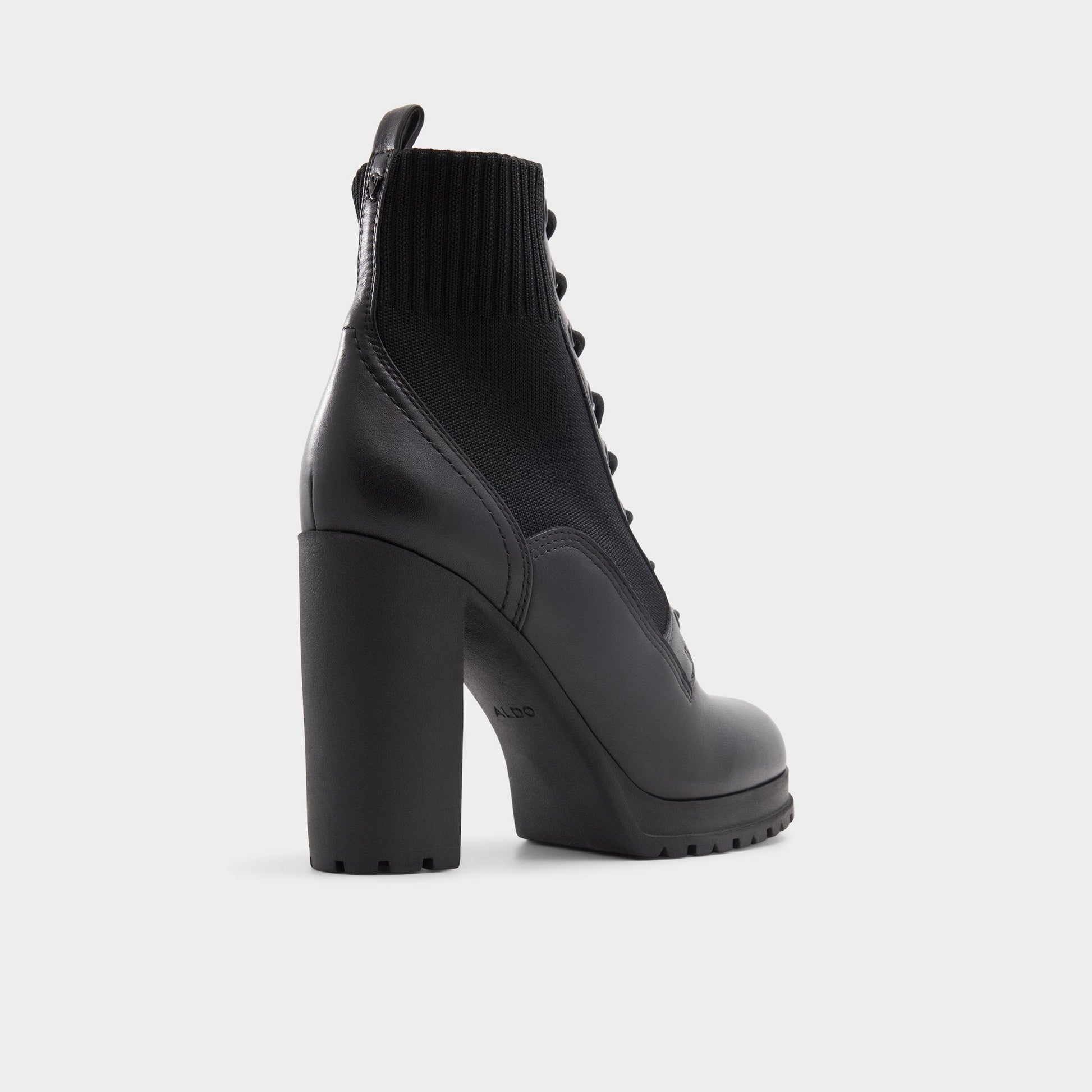 Rebellious Black Women's Combat boots - Combat ankle boot, Lug sole - Black