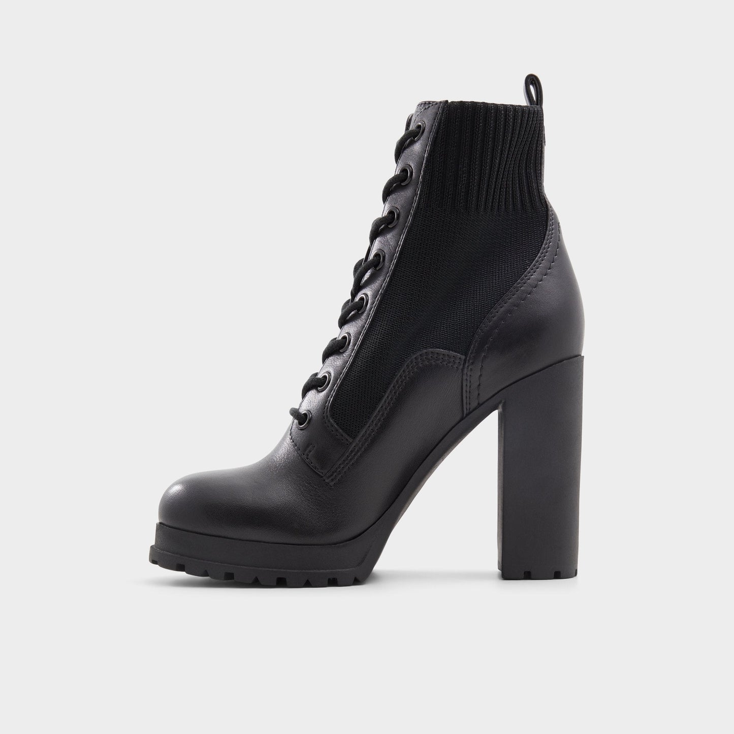 Rebellious Black Women's Combat boots - Combat ankle boot, Lug sole - Black