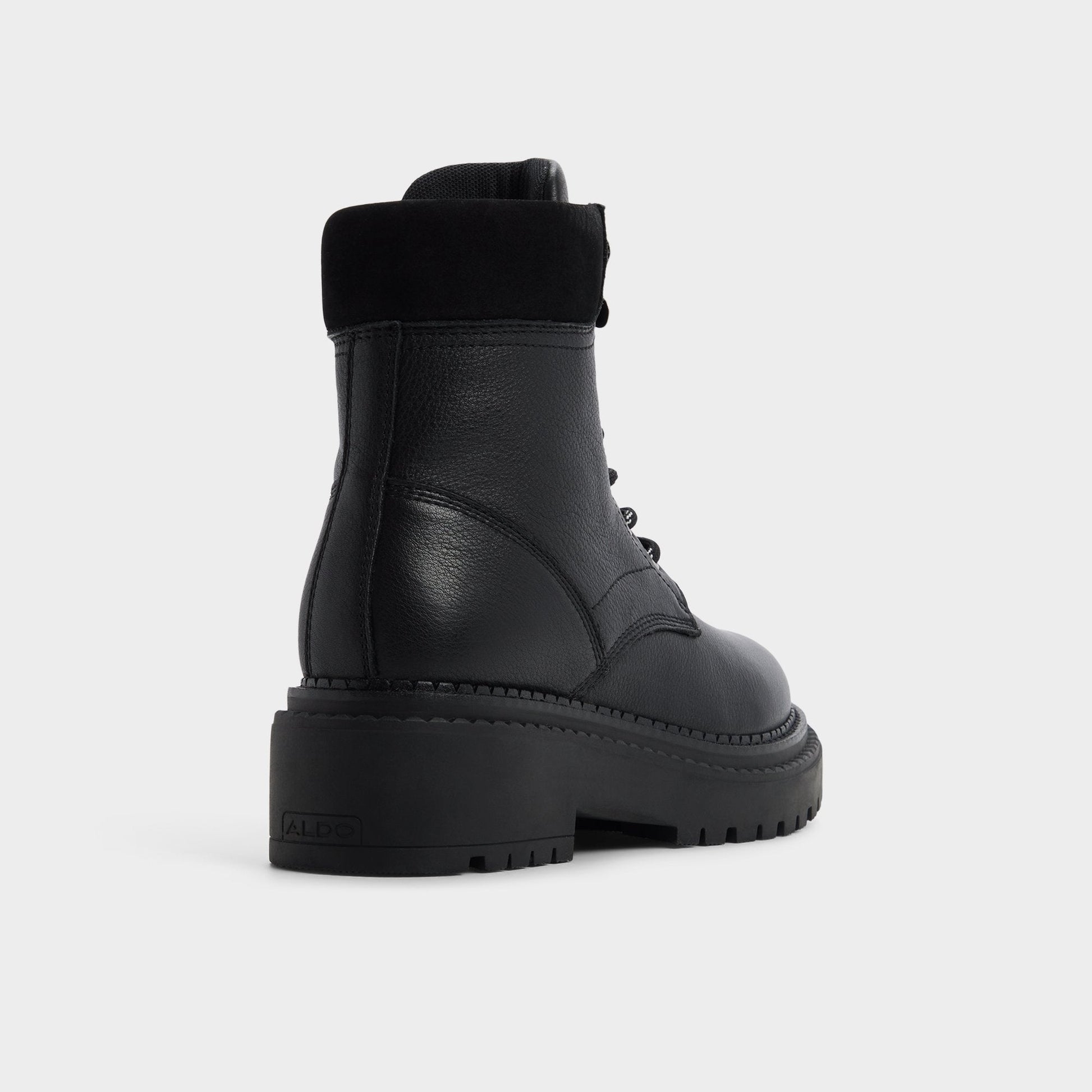 Lewellan in Black - Hiking boot, Lug sole - Black