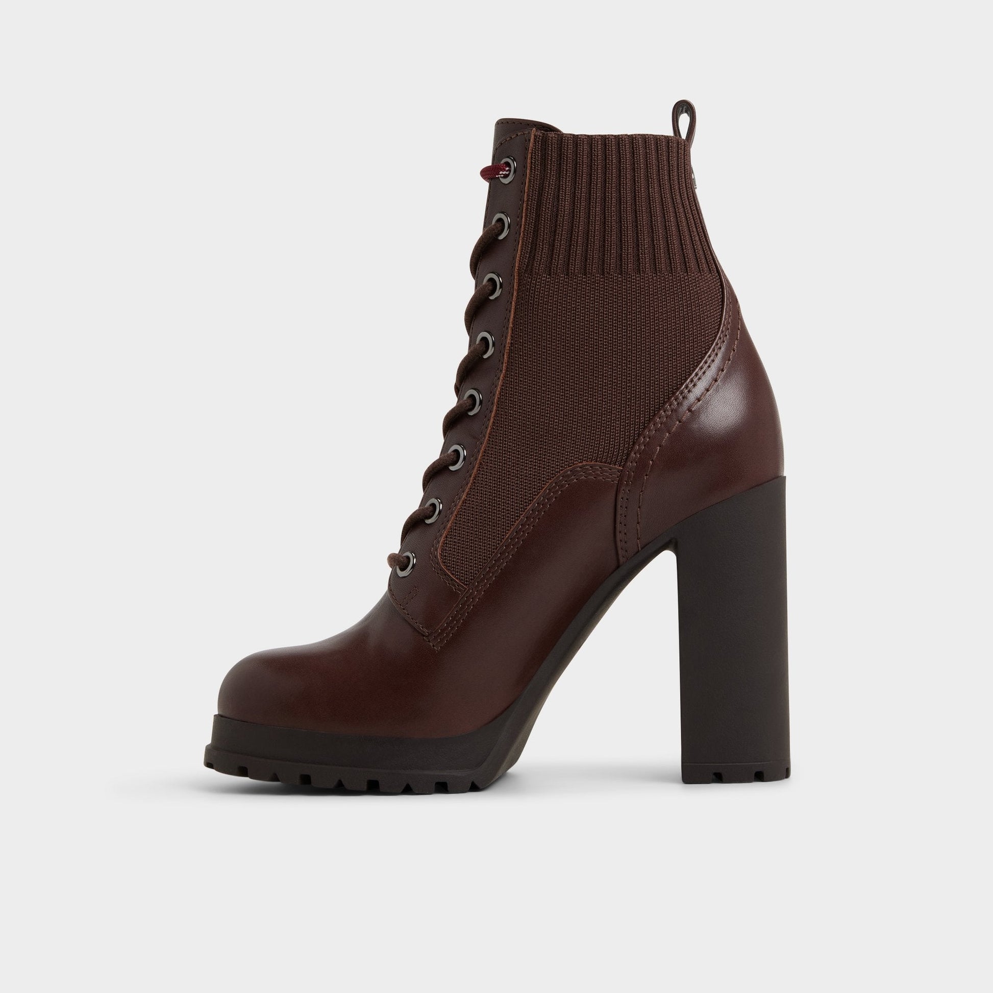 Rebellious in Other Brown - Combat ankle boot, Lug sole - Other brown