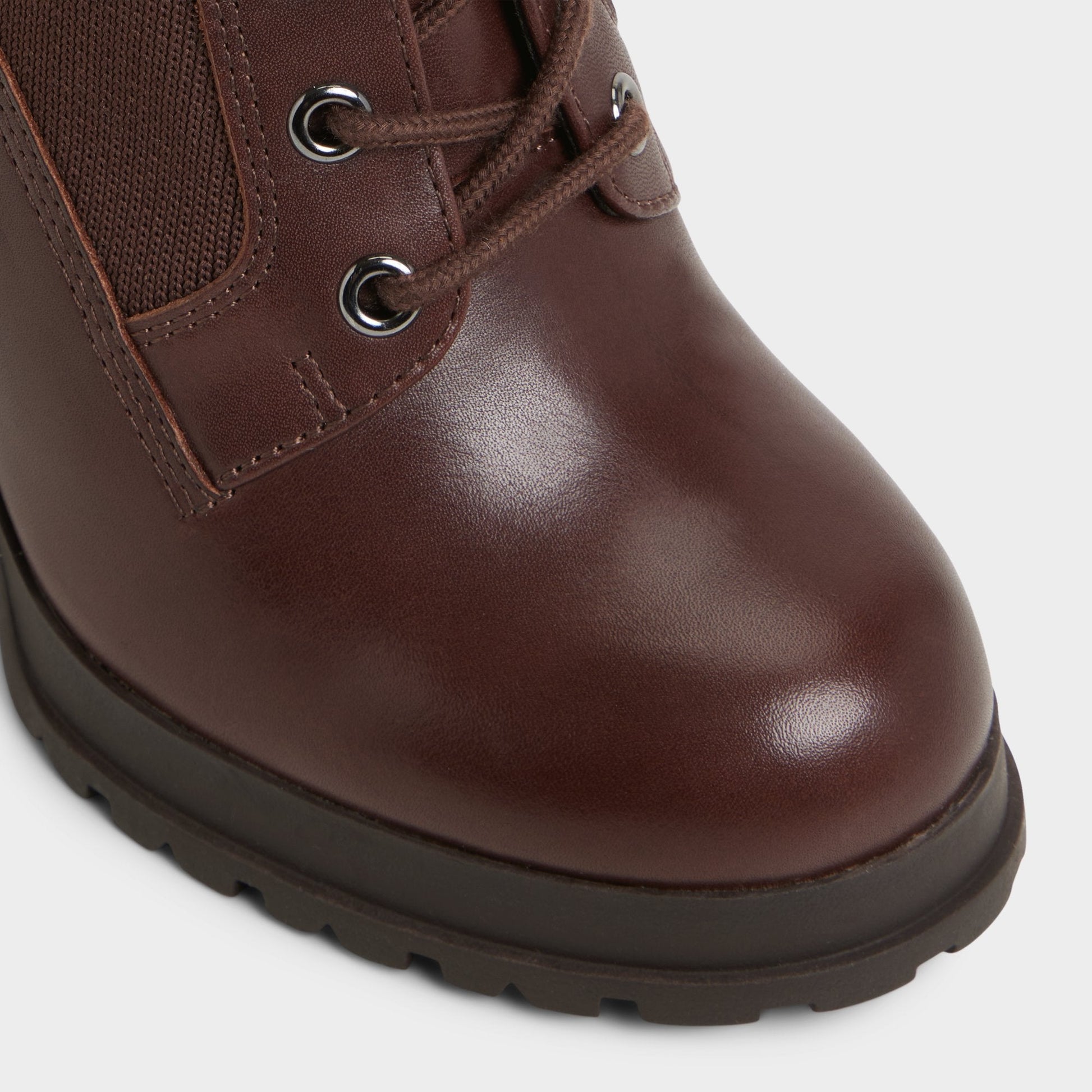 Rebellious in Other Brown - Combat ankle boot, Lug sole - Other brown