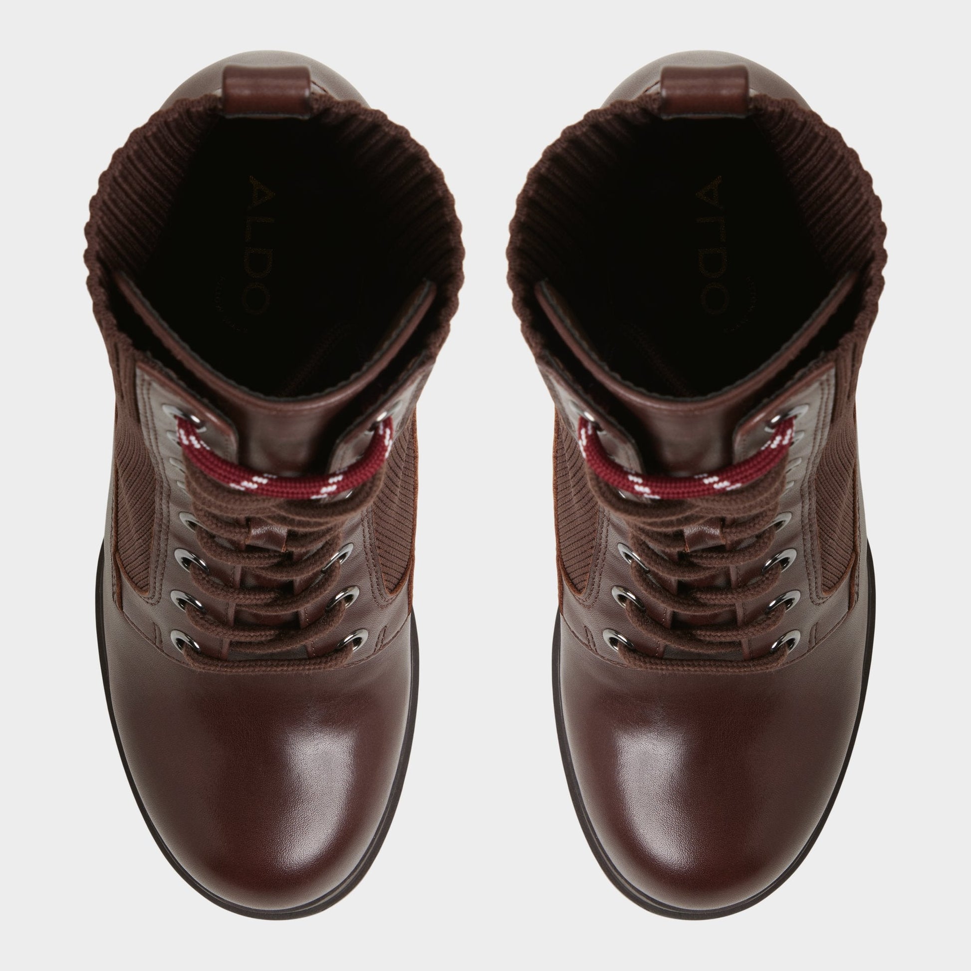 Rebellious in Other Brown - Combat ankle boot, Lug sole - Other brown