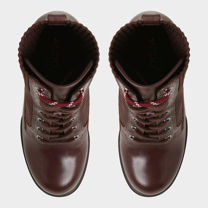 Rebellious in Other Brown - Combat ankle boot, Lug sole - Other brown