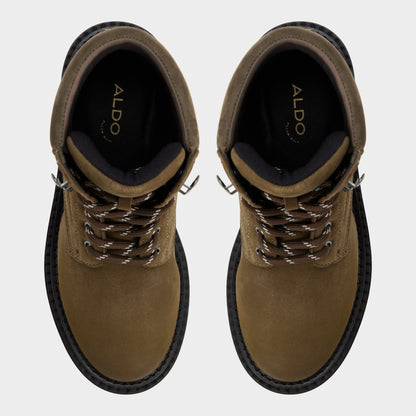 Lewellan in Dark Green - Hiking boot, Lug sole - Dark green