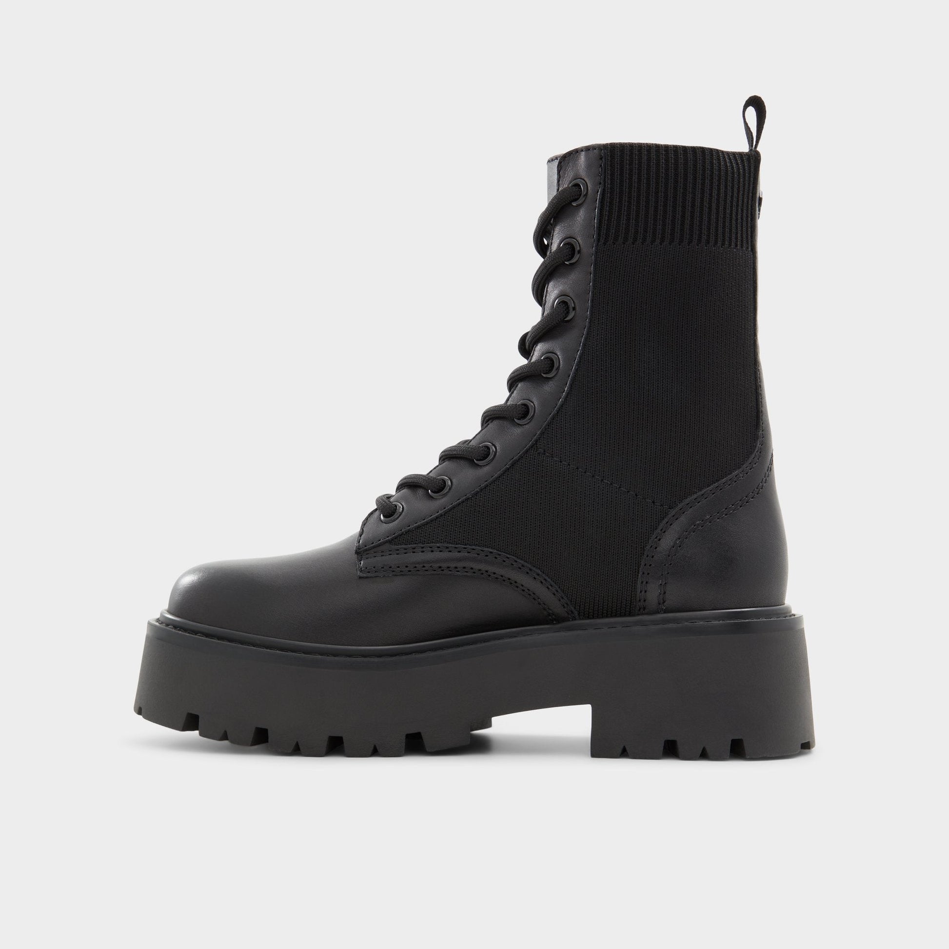 Talaleryknit Black Women's Combat boots - Combat ankle boot, Black - Black