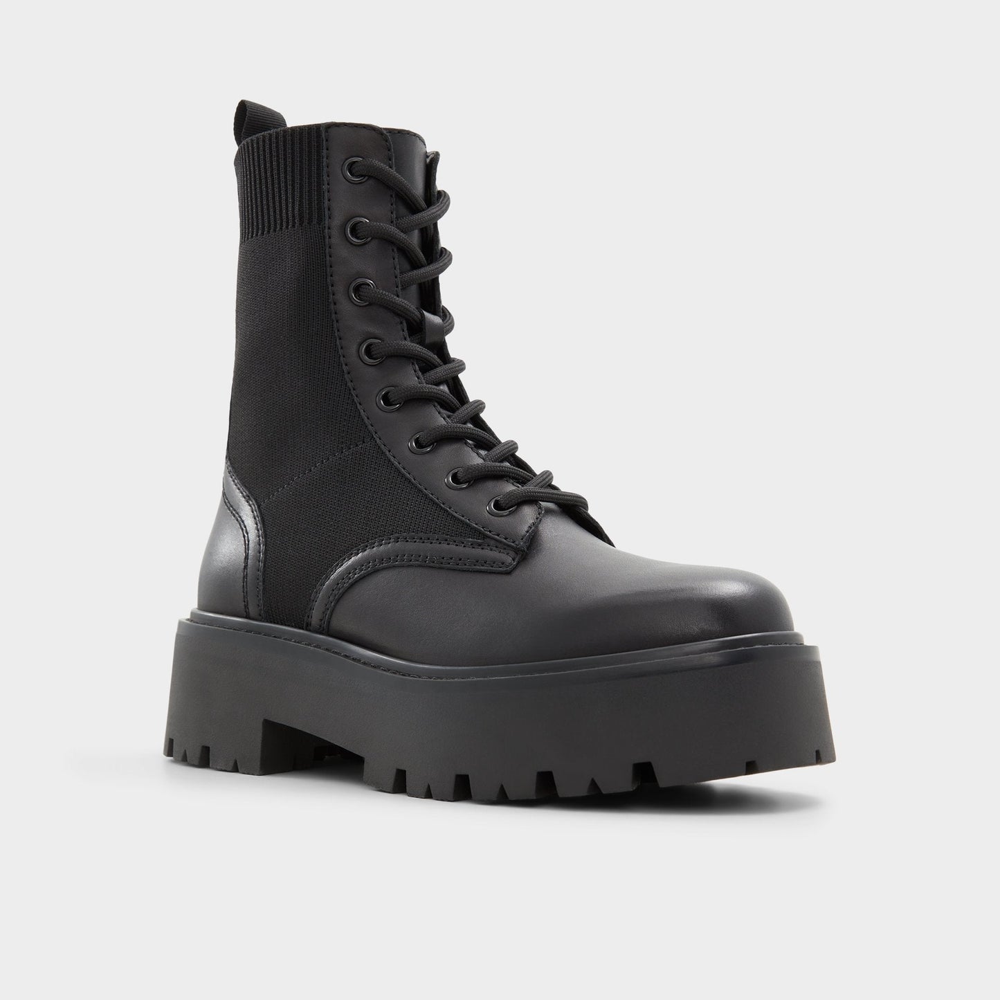 Talaleryknit Black Women's Combat boots - Combat ankle boot, Black - Black