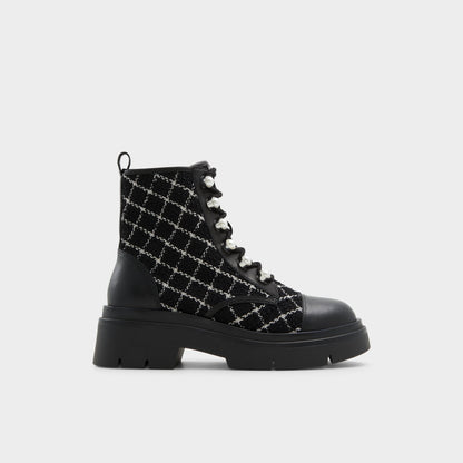 Marthia in Other Black - Combat ankle boot, Black - Other black