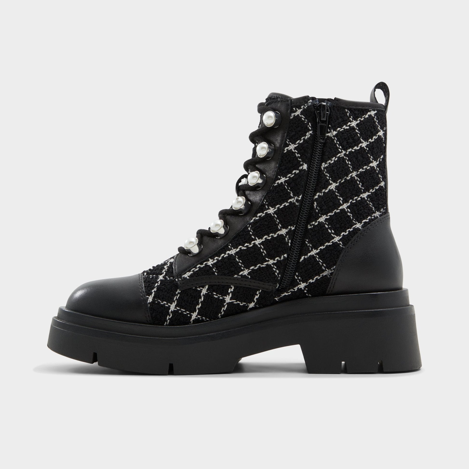 Marthia in Other Black - Combat ankle boot, Black - Other black