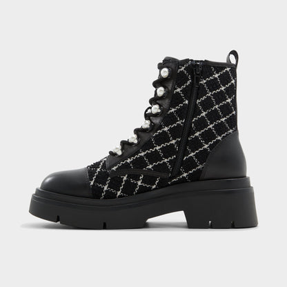 Marthia in Other Black - Combat ankle boot, Black - Other black
