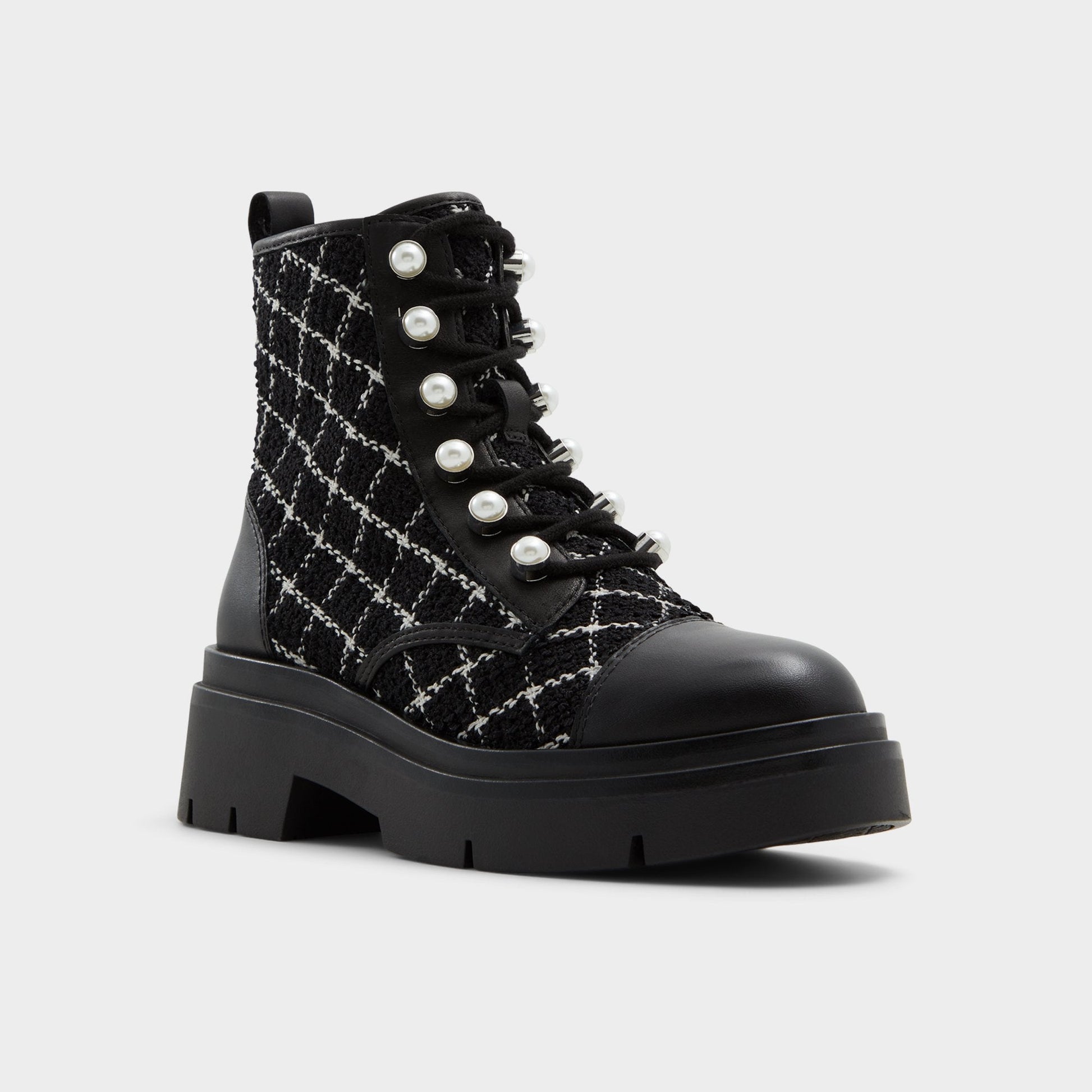 Marthia in Other Black - Combat ankle boot, Black - Other black
