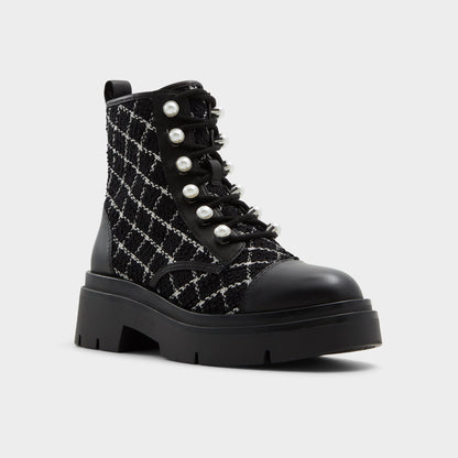Marthia in Other Black - Combat ankle boot, Black - Other black