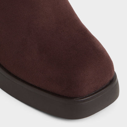 Auster in Dark Brown - Knee-high boot, Platform - Dark Brown