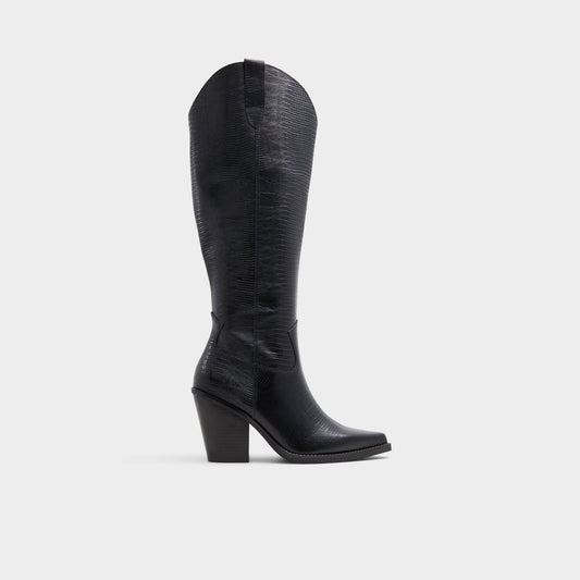 Nevada-wc Black Women's Western - Western knee-high boot, Black - Black