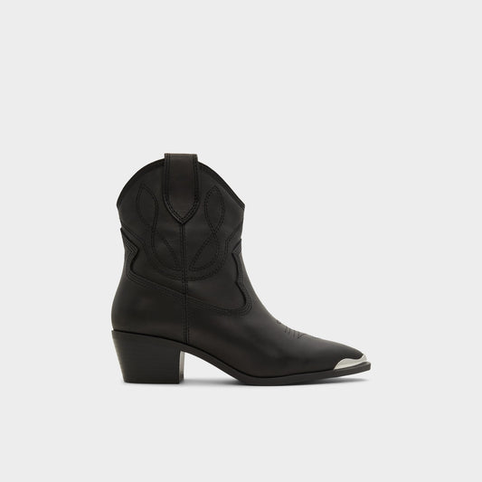 Valley Black Women's Western - Western boot, Block heel - Black