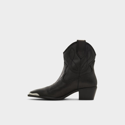 Valley Black Women's Western - Western boot, Block heel - Black