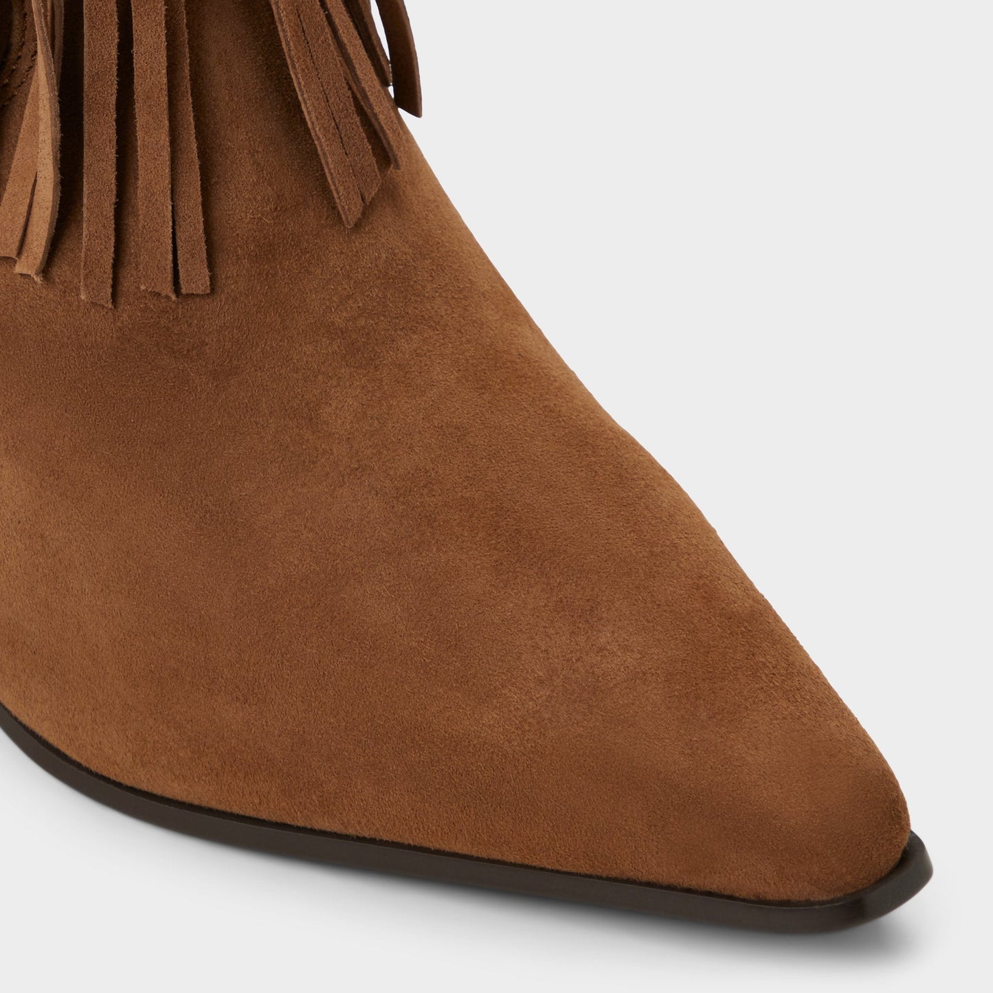 Jollene in Dark Brown - Western boot, Block heel - Dark Brown