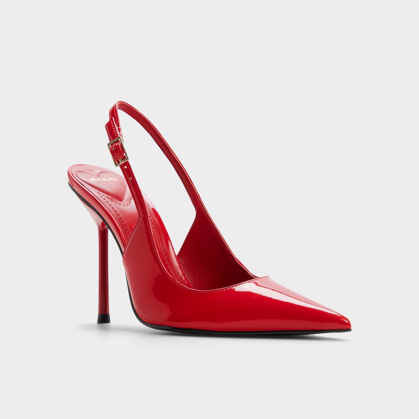Serrah in Medium Red - Pump, Stiletto heel - Medium red