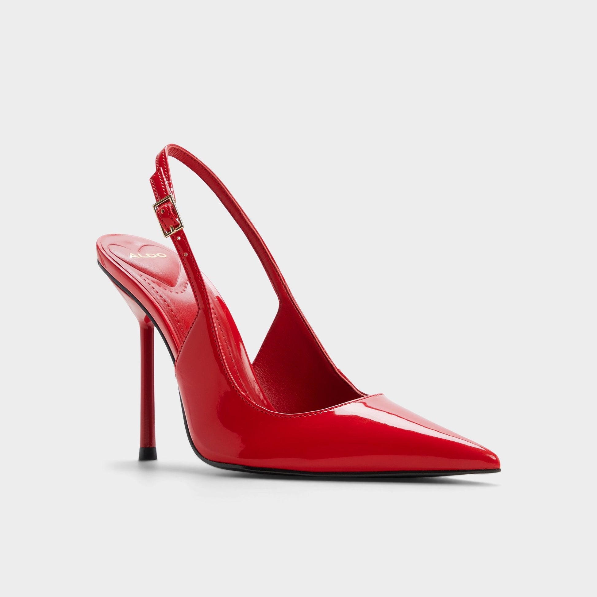 Serrah in Medium Red - Pump, Stiletto heel - Medium red