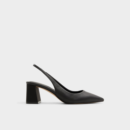 Uliana Black Women's Block heels - Slingback heel, Block heel - Black