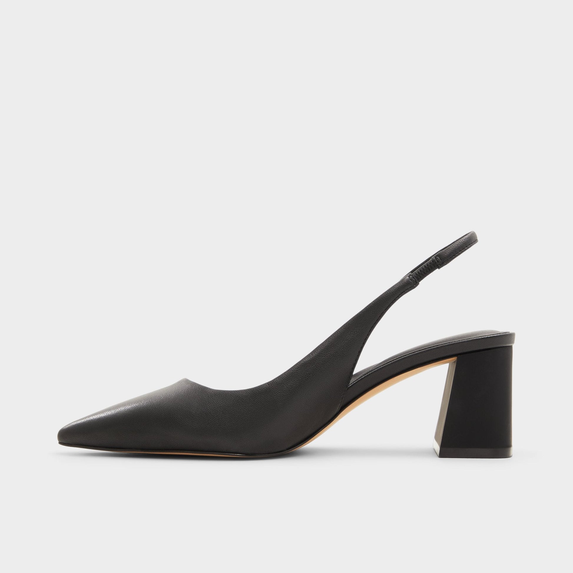 Uliana Black Women's Block heels - Slingback heel, Block heel - Black