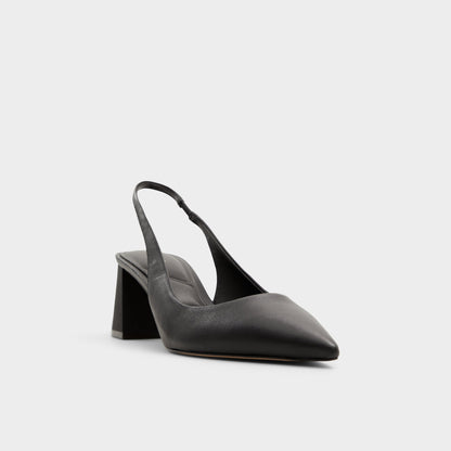 Uliana Black Women's Block heels - Slingback heel, Block heel - Black
