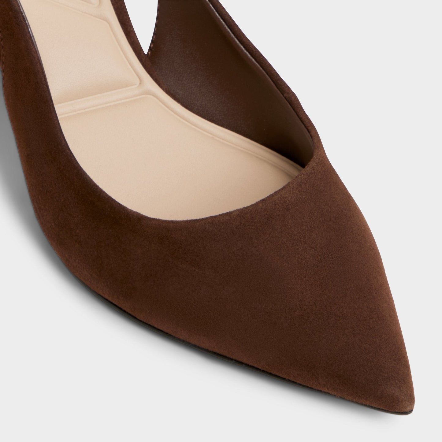 Uliana in Dark Brown - Slingback heel, Block heel - Dark brown