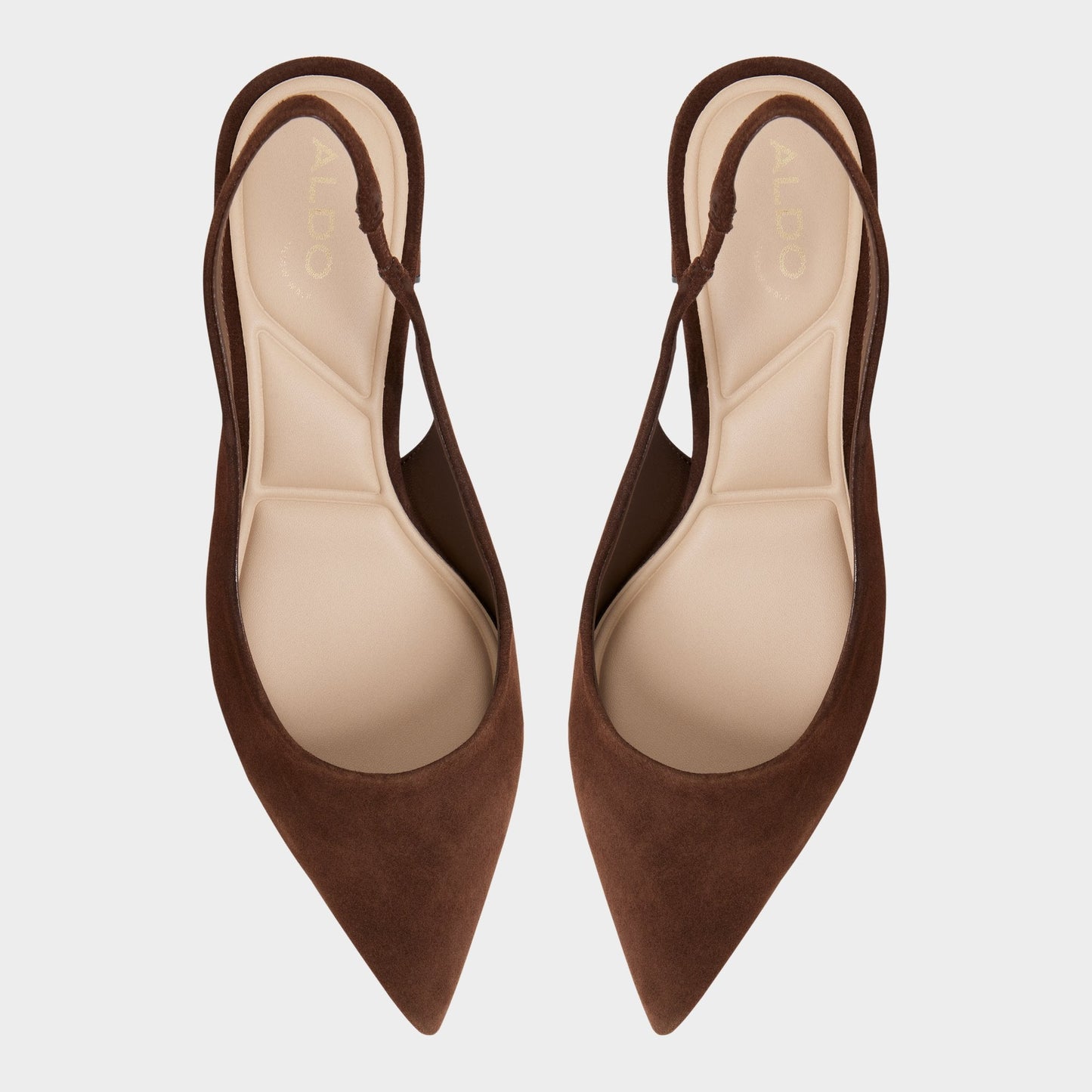 Uliana in Dark Brown - Slingback heel, Block heel - Dark brown