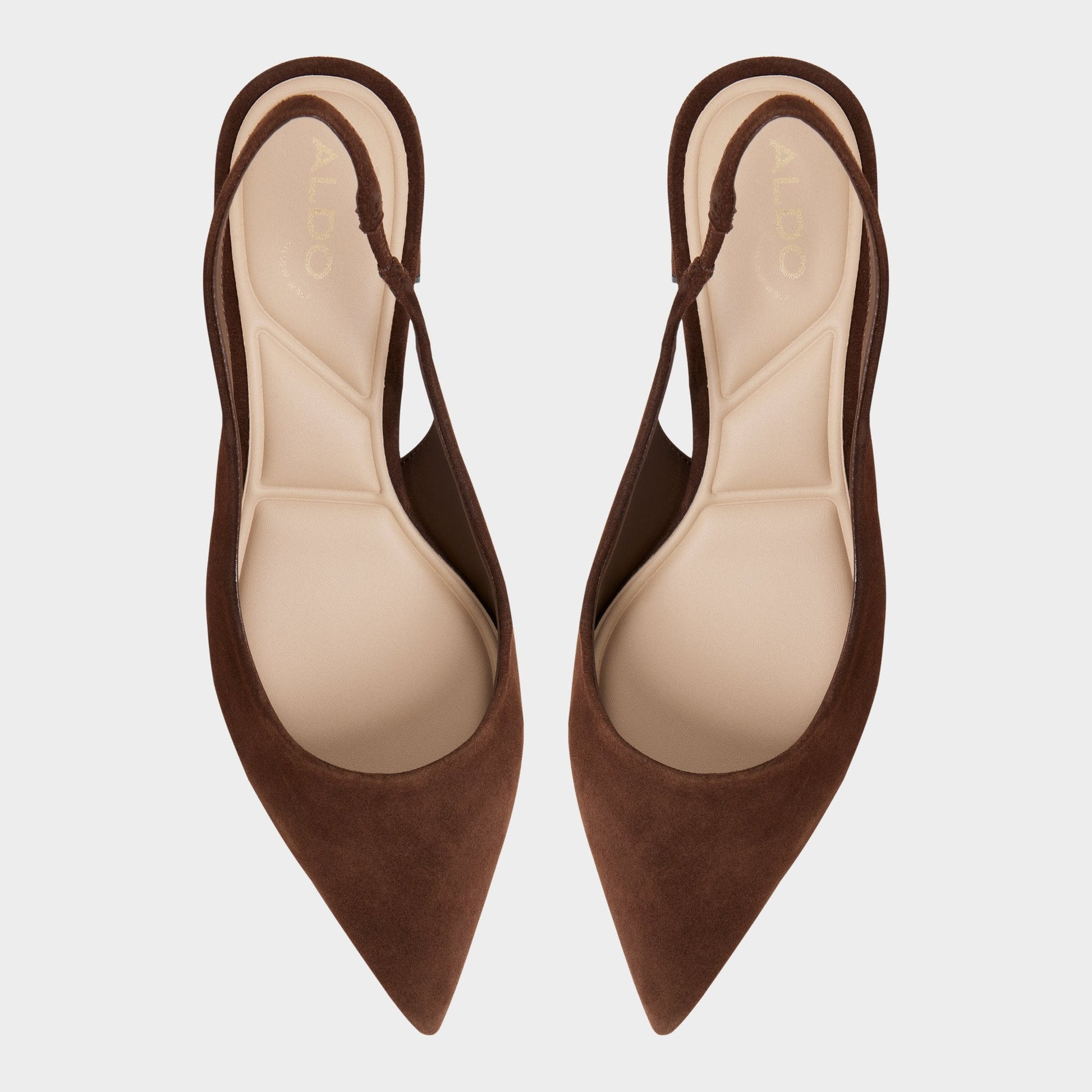 Uliana in Dark Brown - Slingback heel, Block heel - Dark brown
