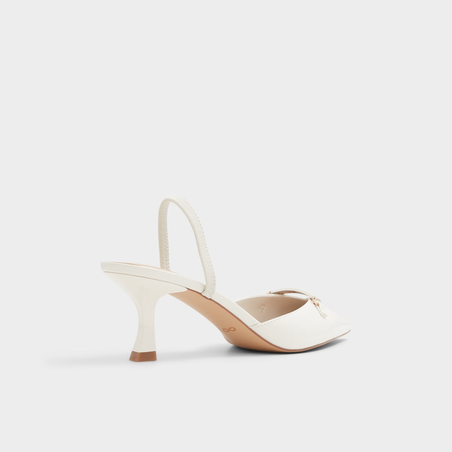 Nailah White/Bone Women's Kitten heels - Slingback heel, Kitten heel - White/bone