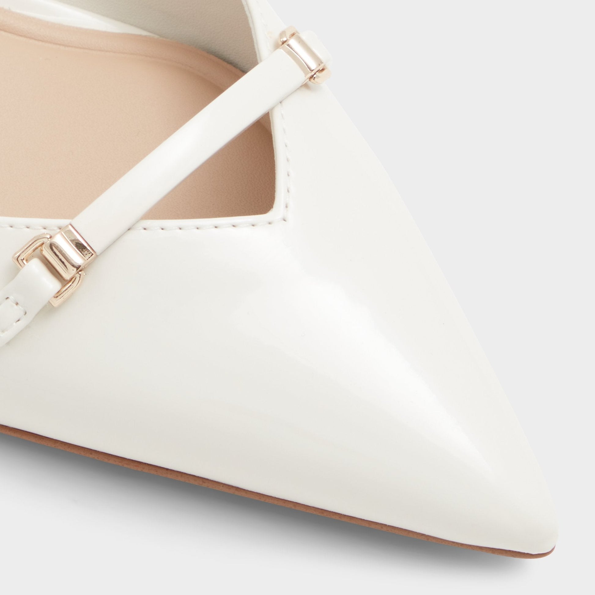 Nailah White/Bone Women's Kitten heels - Slingback heel, Kitten heel - White/bone