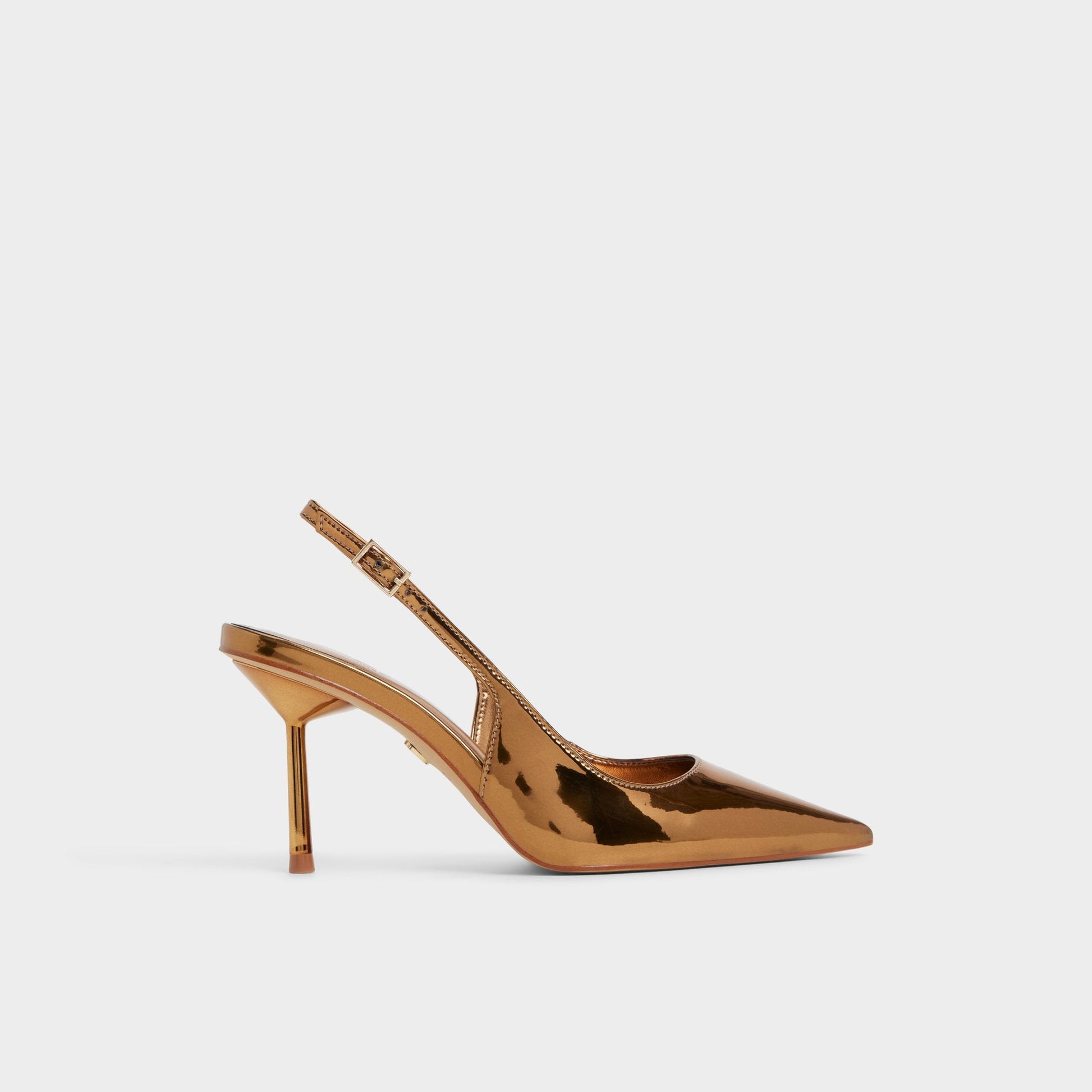 Seralina in Bronze - Slingback heel, Stiletto heel - Bronze